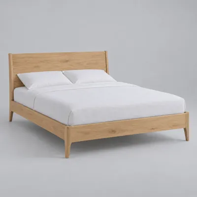Alder timber bed — alternate finish comparison
