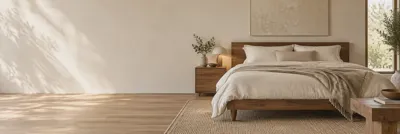 Alder timber bed — room styling inspiration