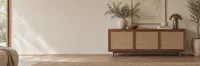 Cane timber sideboard