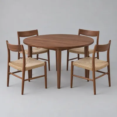 Gather four-seat dining set — alternate finish comparison