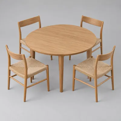 Gather four-seat dining set — primary finish — alternate angle