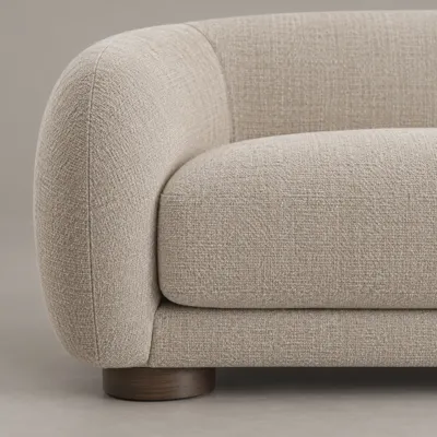 Haven linen sofa — primary finish — material detail