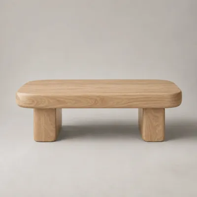 Arc coffee table — alternate finish comparison