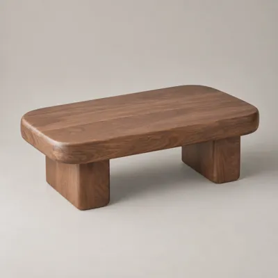 Arc coffee table — primary finish — alternate angle